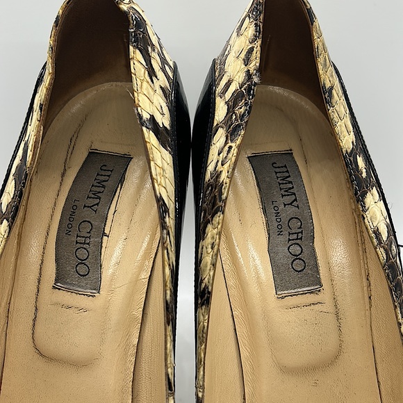 Jimmy Choo Authenticated Snakeskin Black Stiletto Heels Shoes *Sz 41/US Sz 11* - Picture 3 of 12